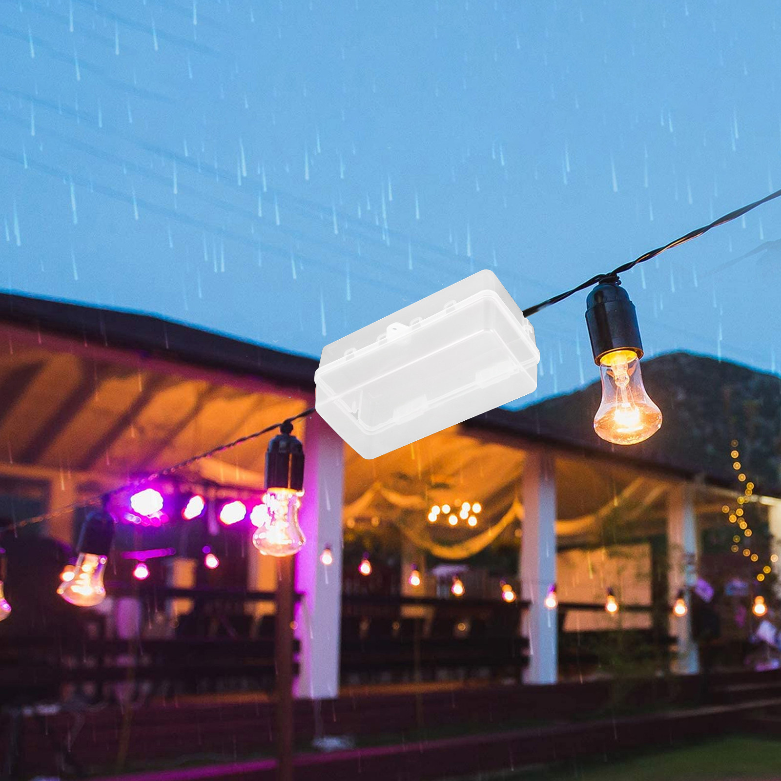Outdoor Power Strip Weatherproof - Wetterfeste Außen-Elektrobox Wasserdichte Anschlussdose für Stromleisten,