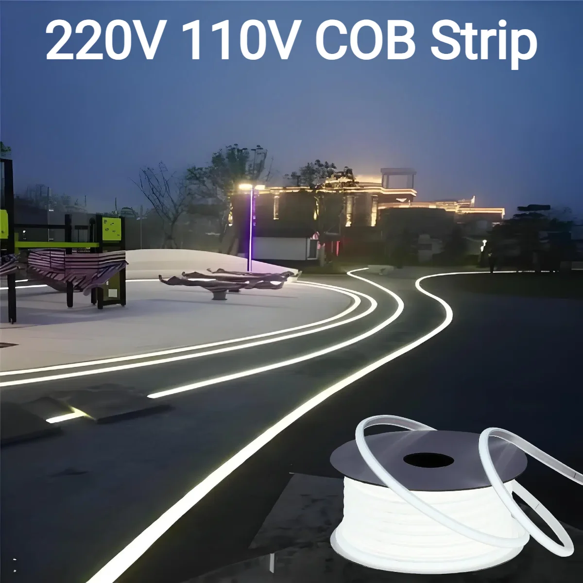 Outdoor Power Strip Weatherproof - 220V 110V Reines Silikon Gel COB