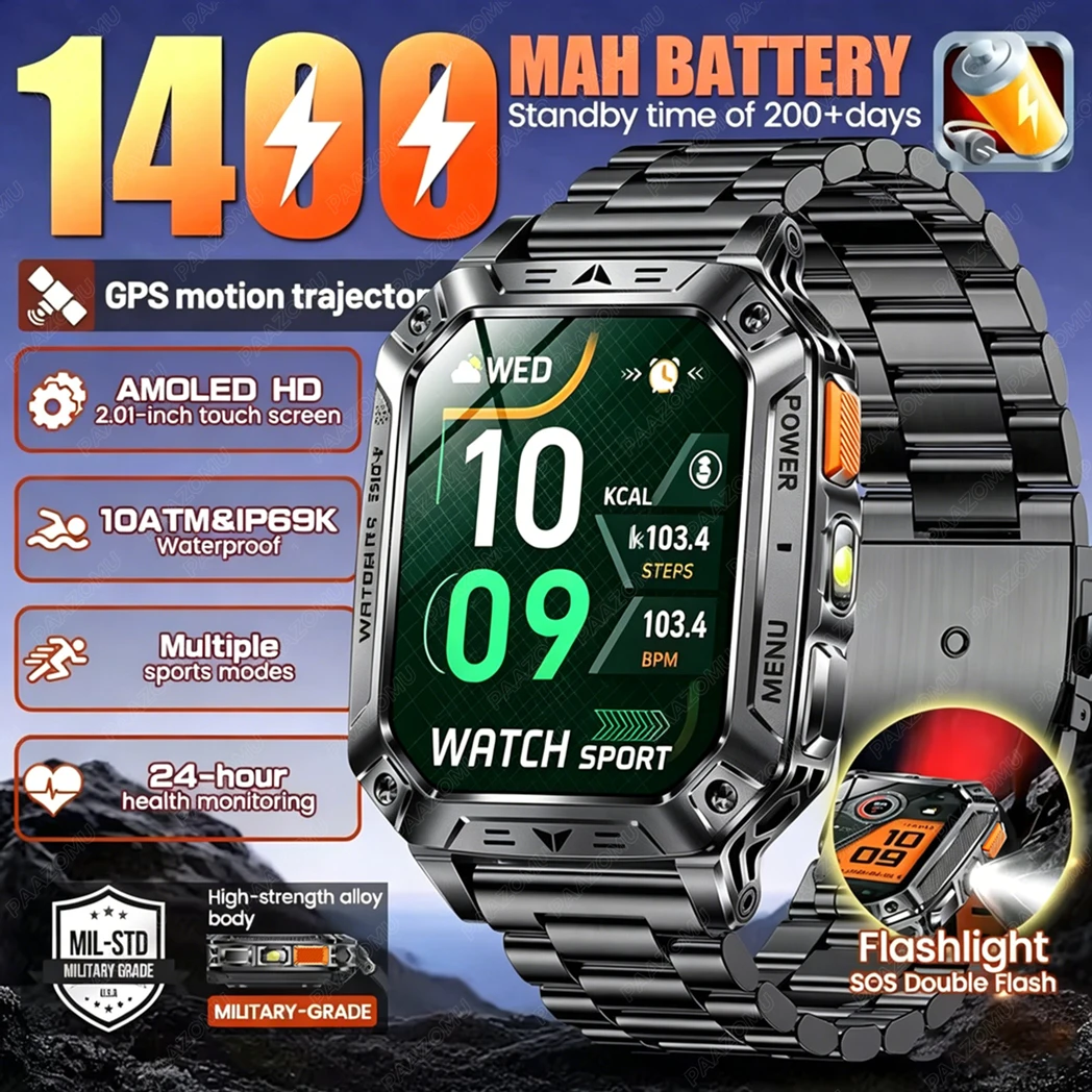 Outdoor Power Hours - 2026 Neue Smartwatch für Herren mit