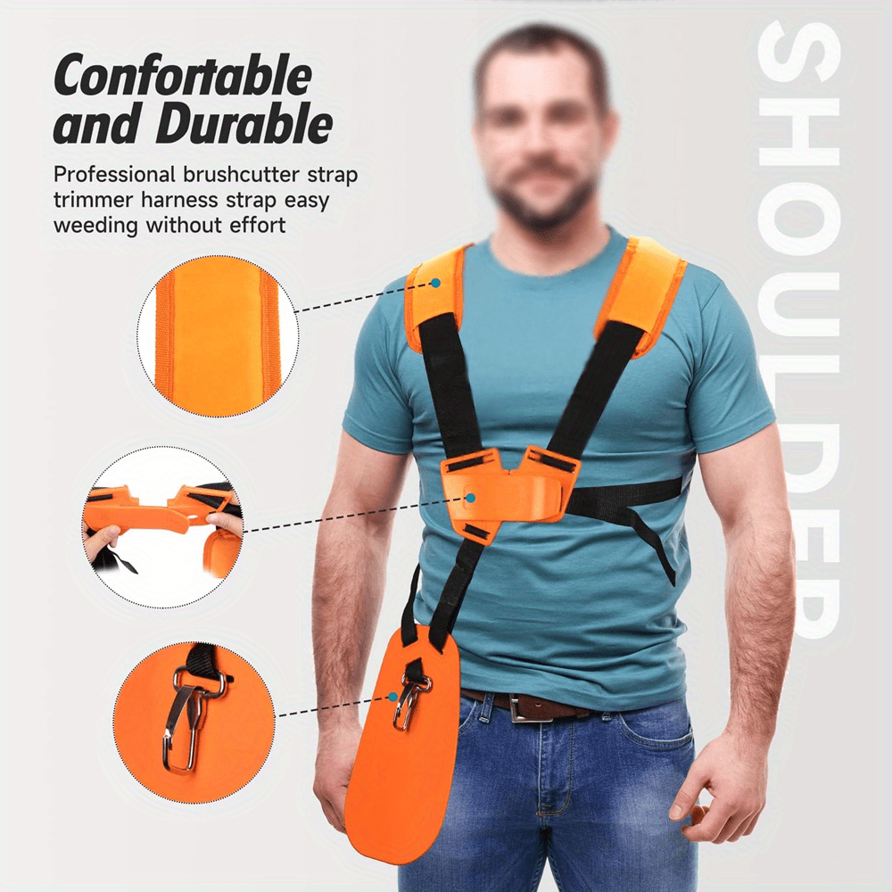 Brush Cutter Strap - Doppelter Schultergurt für Rasenmäher, Komfortabler Arbeitserleichternder