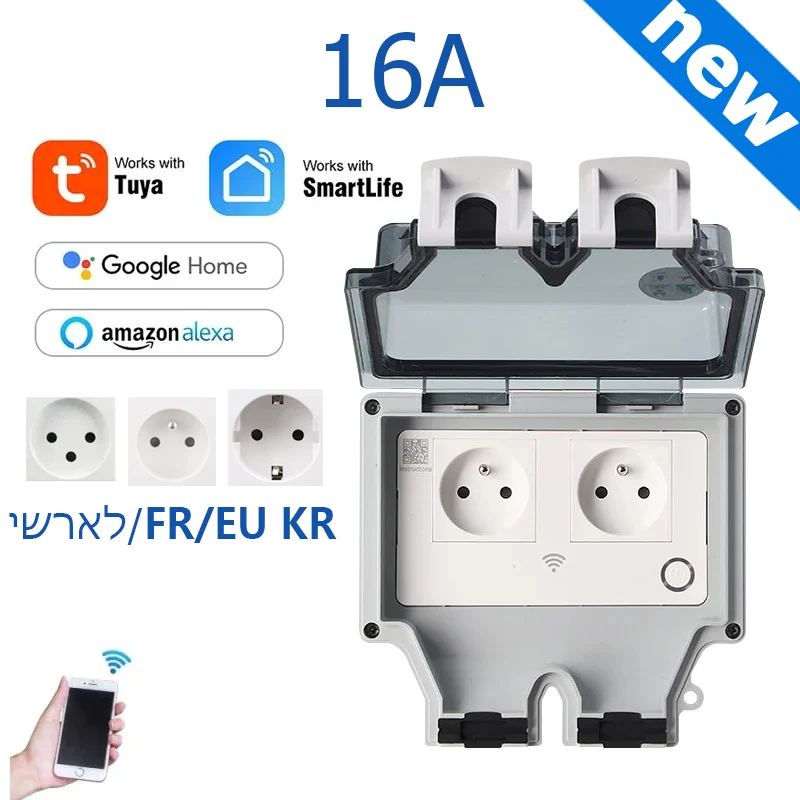Outdoor Power With Timer - Tuya Steckdose IP66 Outdoor EU FR