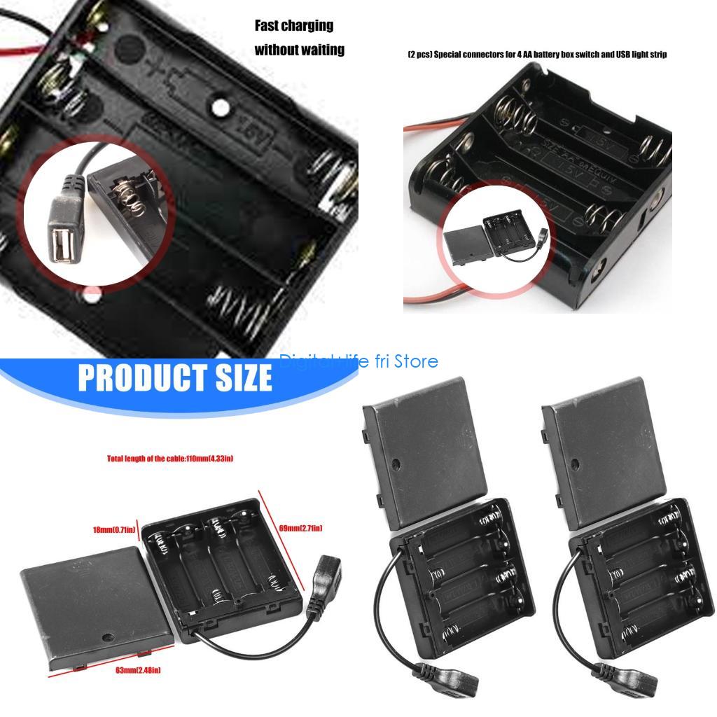 Outdoor Use Power Strip - E06D 4 Steckplätze Batteriefach USB-Netzteil umschaltbare