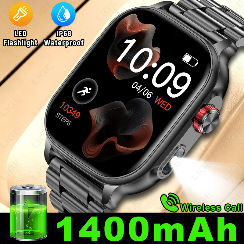 Outdoor Power Hours - LIGE Neue Smartwatch mit 1400mAh Akku