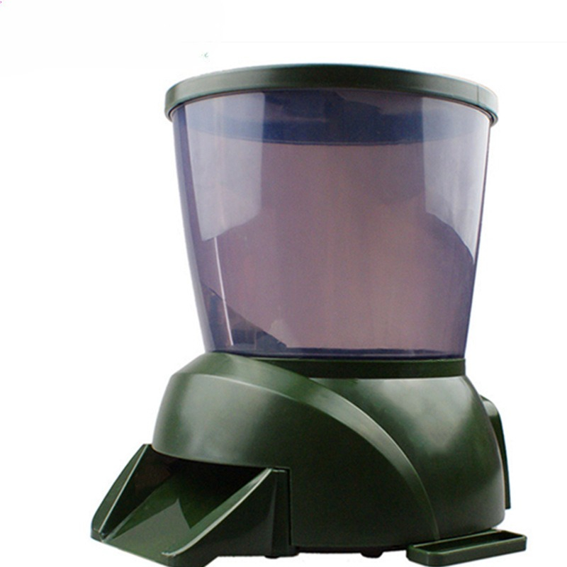 Outdoor Power With Timer - Automatischer Fischfutterspender, große Kapazität, batteriebetrieben, LCD-Timer,