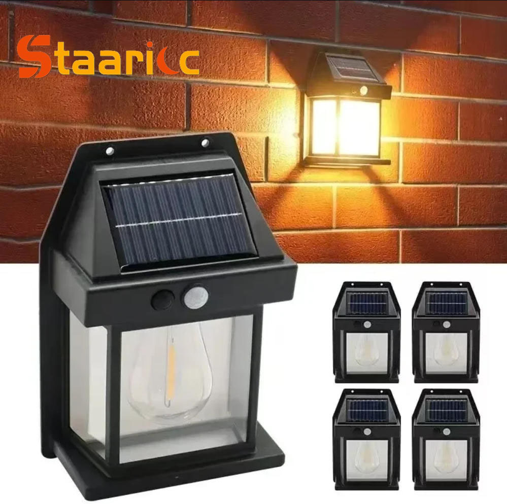Outdoor Power Point - Solare Außenwandleuchte mit Bewegungssensor IP65 Wasserdichte