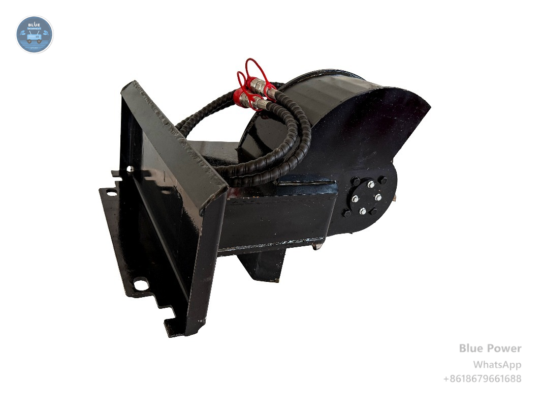 Stump Grinder Attachment - Skid-Steer Baumstumpffräsen-Aufsatz mit Motor für Kleinlader,