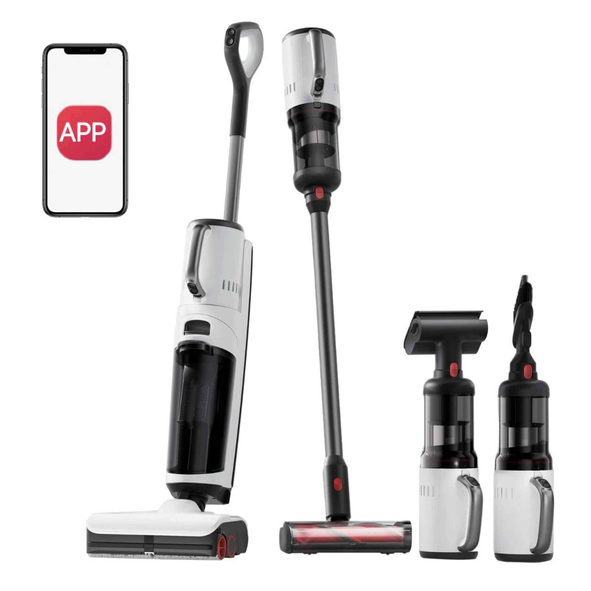 Outdoor Power Mop - 5-in-1 leistungsstarker 17000Pa One Step App