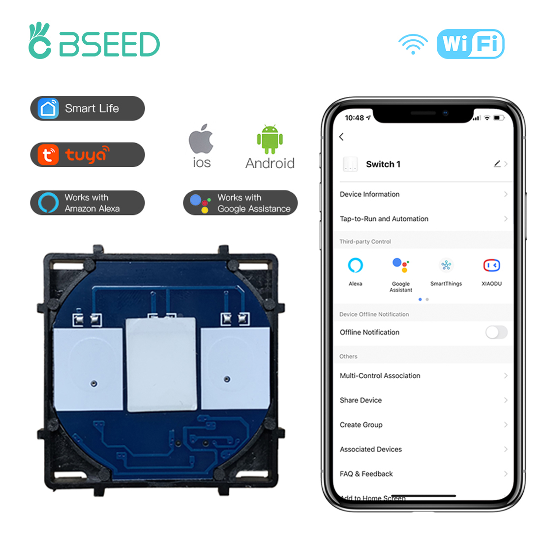 Power Switch Outdoor - BSEED Smart Touch Schalter Funktion Schlüssel