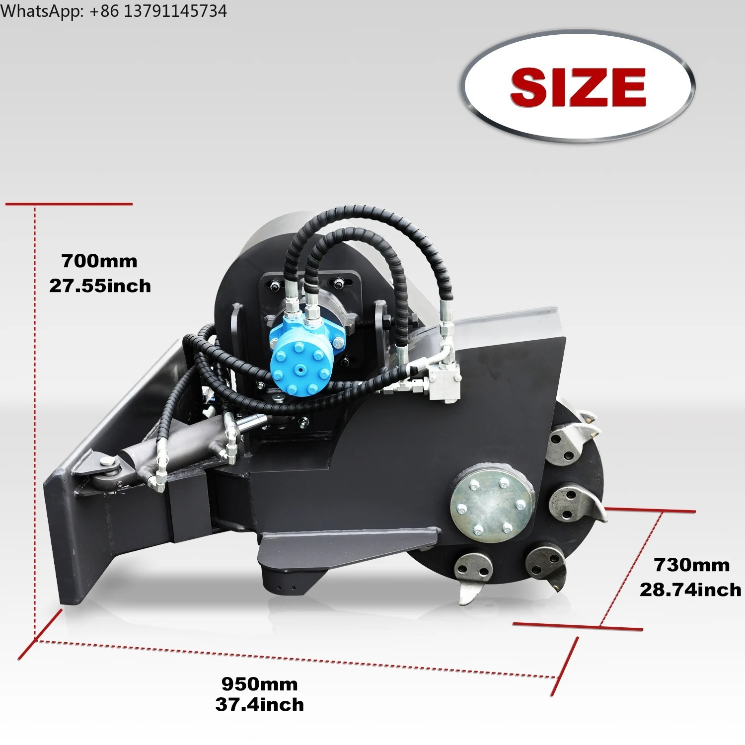 Stump Grinder Attachment - Der Baumstumpffräsen-Aufsatz ist ein Anbaugerät für