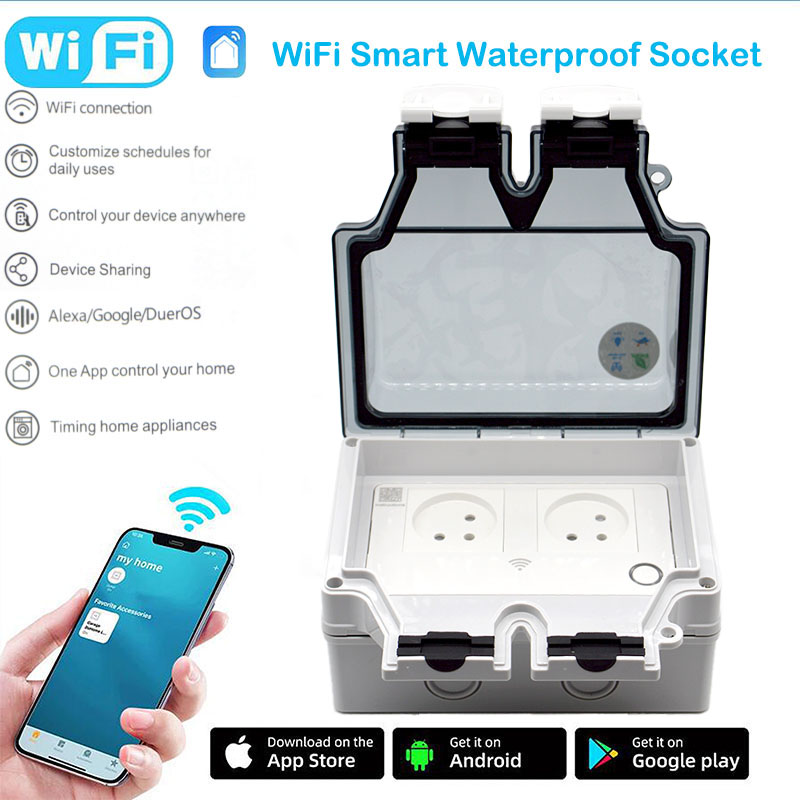 Outdoor Power Outlet Waterproof - 16A Smart-Steckdose IP66 Wasserdichter Stecker 86er-Typ