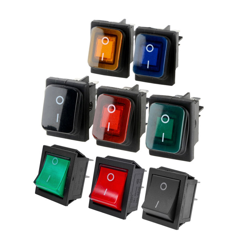 Power Switch Outdoor - 4-Pin 6-Pin Wasserdichter Wippschalter mit Beleuchtung
