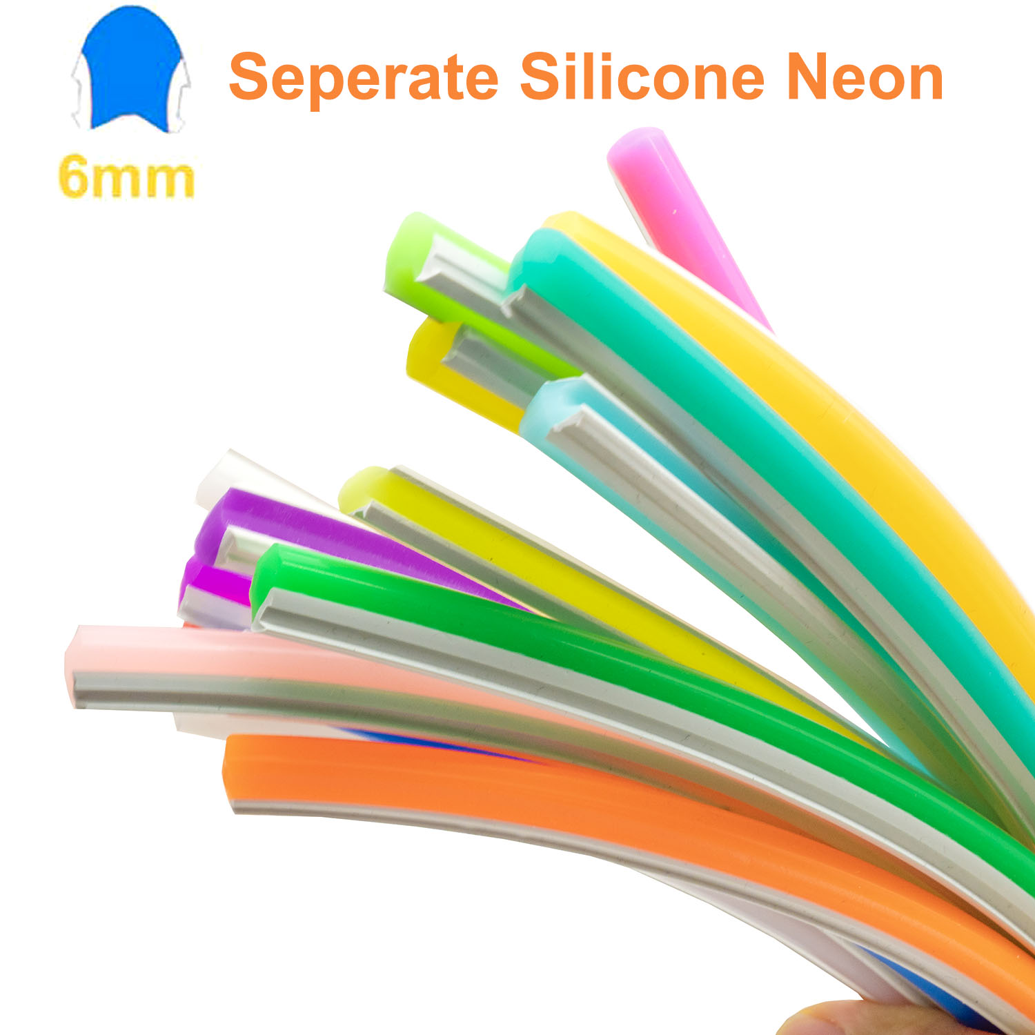 Outdoor Power Strip Weatherproof - 6mm separate Silikon Neon LED Streifen