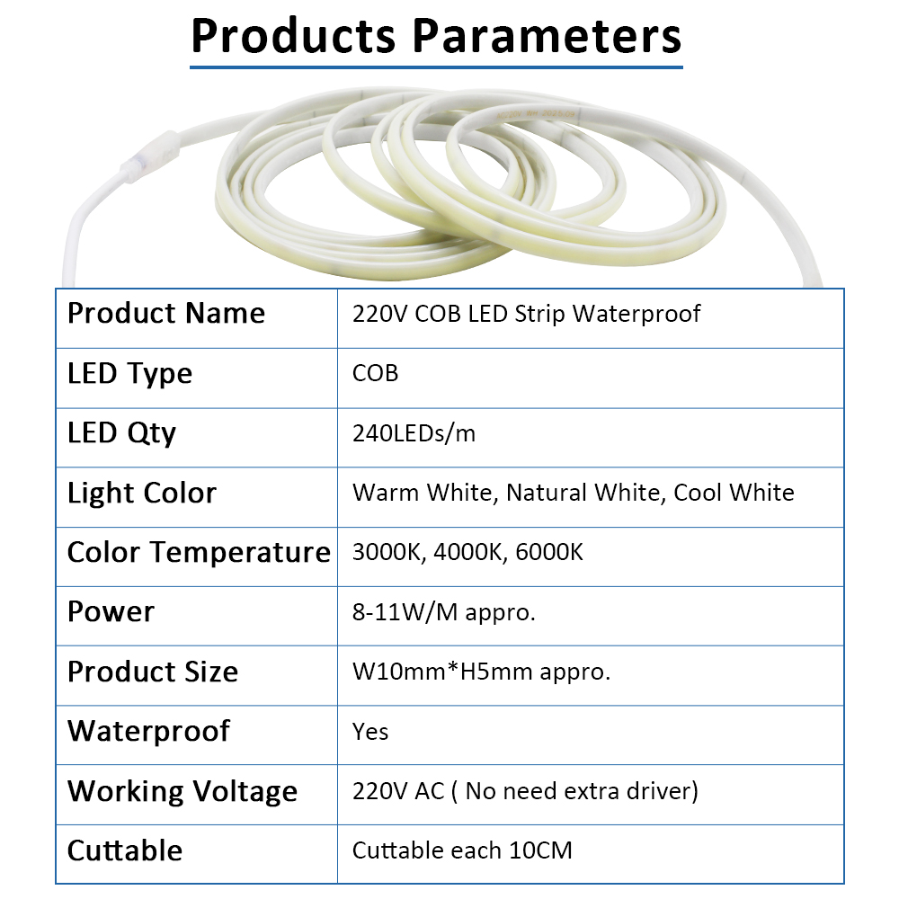 220V IP67 Wasserdichte COB Led – Outdoor Power Strip Weatherproof Bewertung und Preis