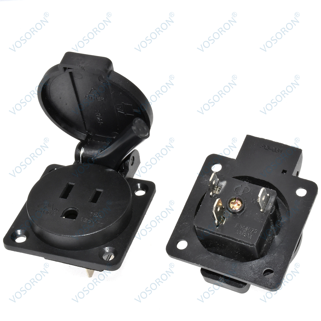Schwarz 125v 15a 20a ip44 ce a – Outdoor Power Receptacle Bewertung und Preis