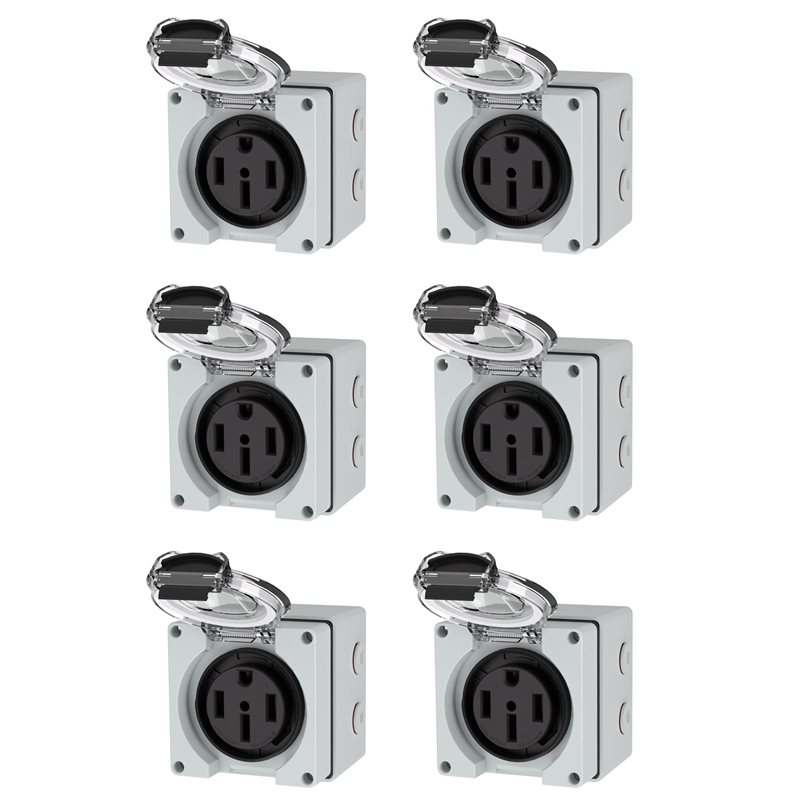 ABZL 6X 50Amp Steckdosenbox, 1 – Outdoor Power Receptacle Bewertung und Preis