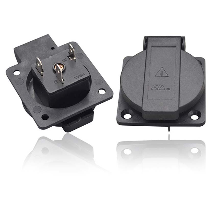 Schwarz 125V 15A 20A IP44 CE A – Outdoor Power Receptacle Bewertung und Preis
