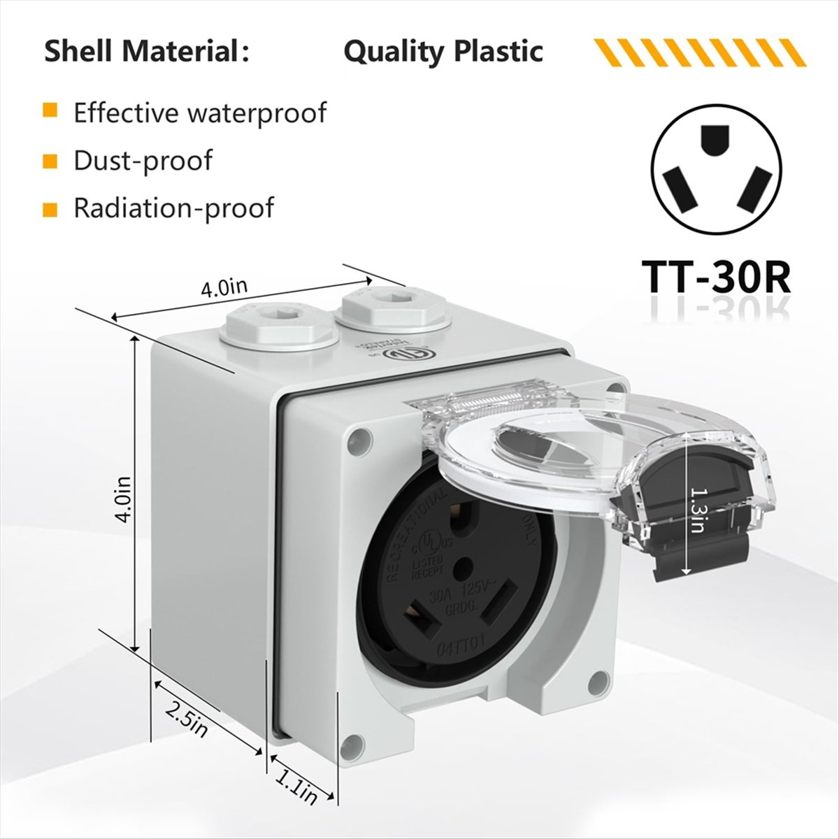 HHTL 30Amp Steckdosenbox, 125  – Outdoor Power Receptacle Bewertung und Preis